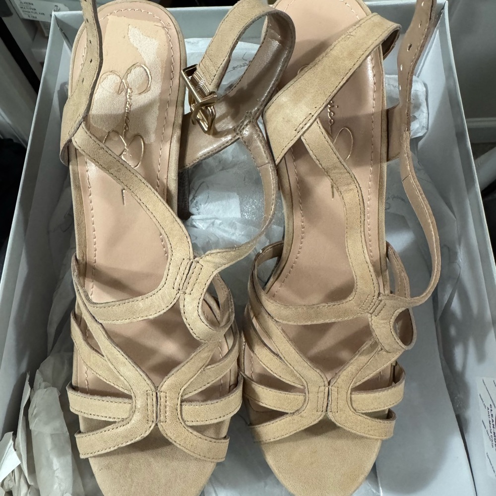 Women's Tan Strappy Sandals